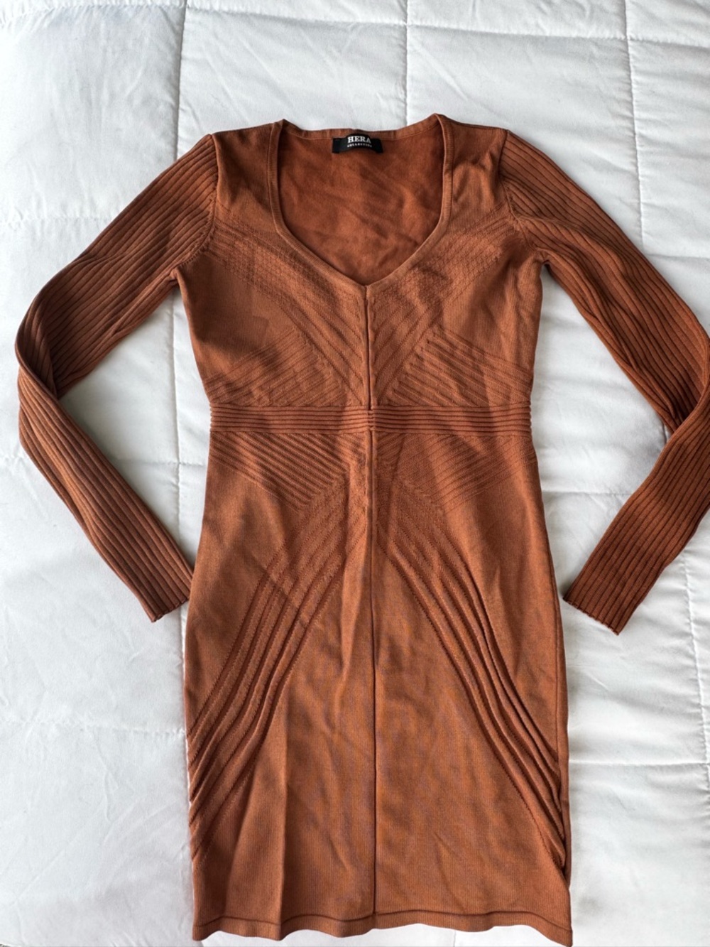 Bandage Bodycon Dress in Rust